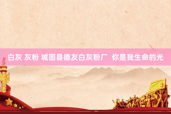 白灰 灰粉 城固县德友白灰粉厂 你是我生命的光